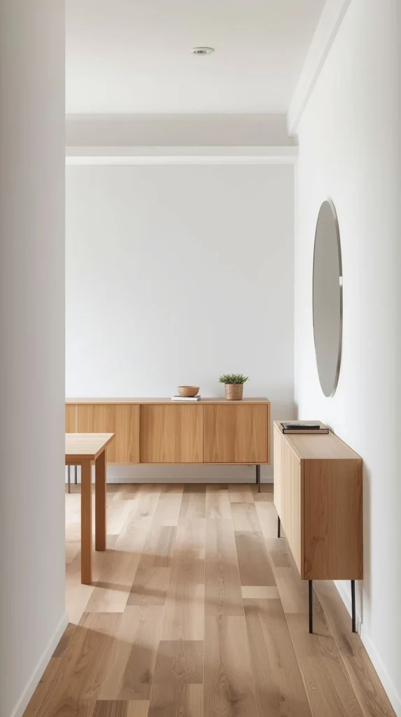 Furniture pulled slightly away from the walls image