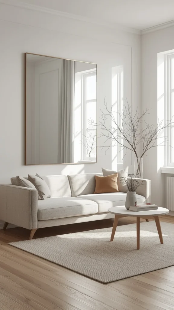 Large Mirror Reflecting Light