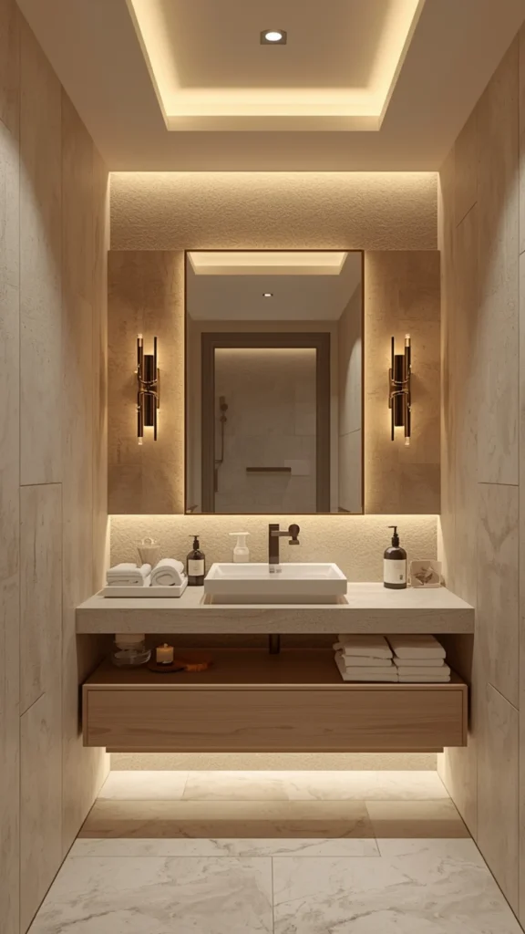 Layered Lighting for a Spa Feel