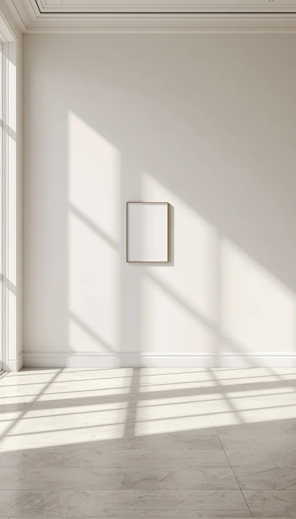 single accent decor negative space minimalist wall idea