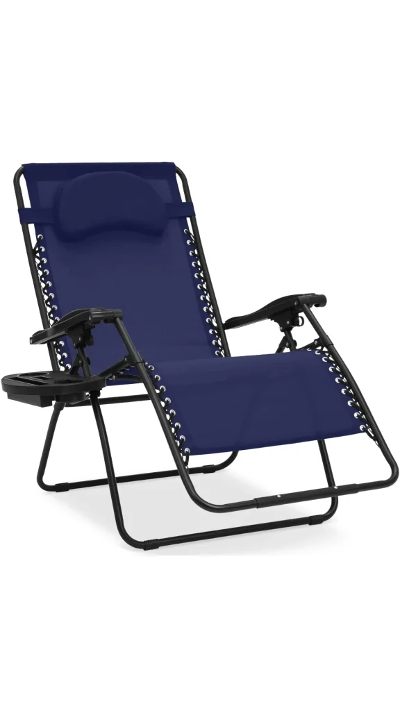 Zero gravity recliner chair for outdoor relaxation and comfort